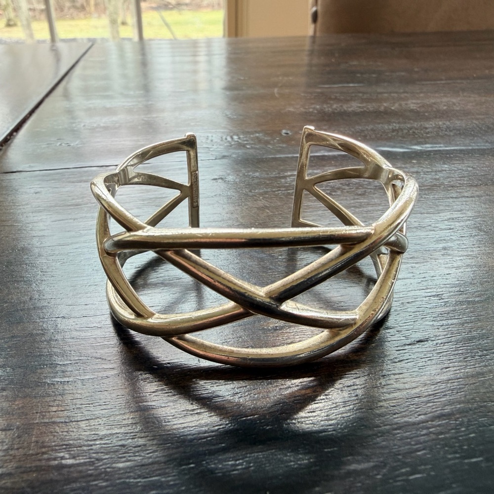 Tiffany & Co. Open Weave Silver-Tone Cuff Bracelet
